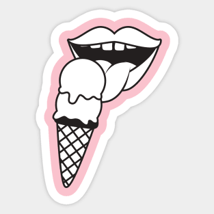 Ice Cream Pop Art Design Tee Sticker